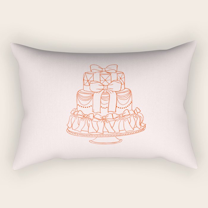 Preppy Bow Cake Rectangular Pillow Gallery Image 2