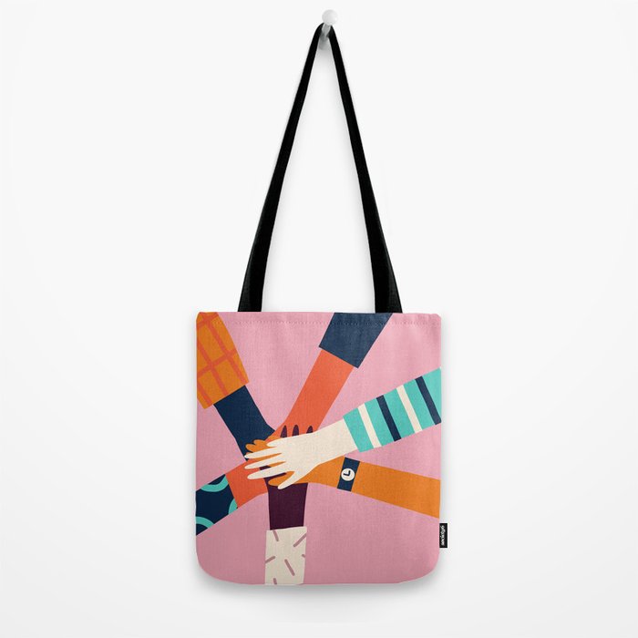 Holding hands circle Tote Bag Gallery Image 2