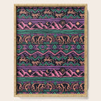 Mangatsika Mountain Stripe - Peach, Teal, Purple Serving Tray Gallery Image 1