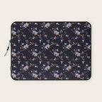 Tossed Watercolor Wildflowers - Midnight Laptop Sleeve Gallery Image 1