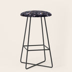 Tossed Watercolor Wildflowers - Midnight Stool Gallery Image 1