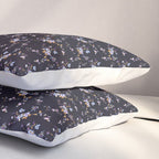 Tossed Watercolor Wildflowers - Midnight Pillow Sham Gallery Image 3
