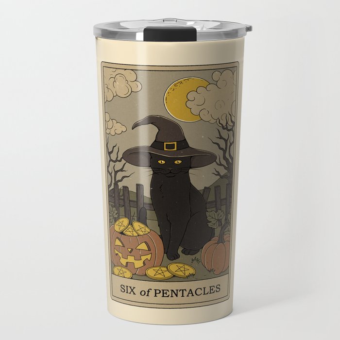 Six of Pentacles Travel Mug Gallery Image 1