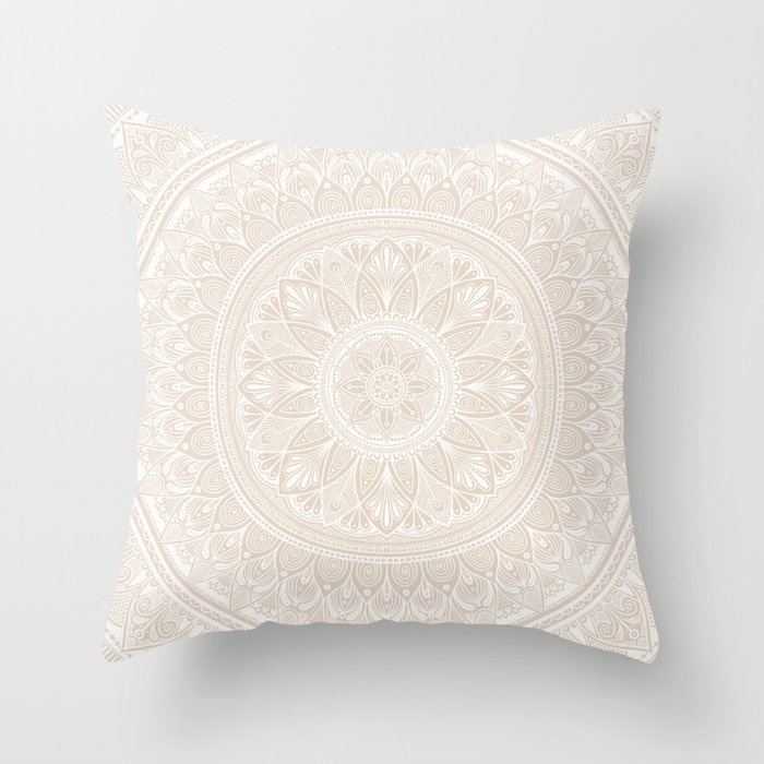 Bloom- Pebble  Throw Pillow Gallery Image 6