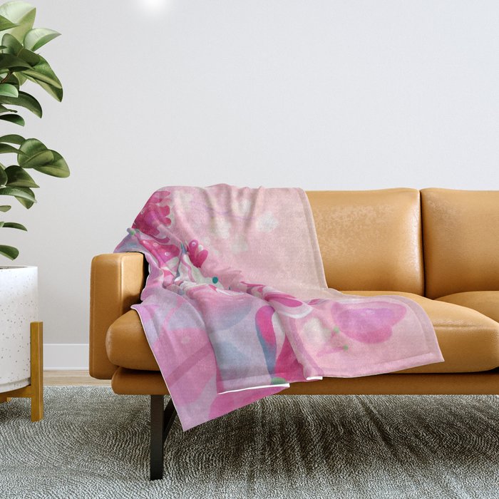Magnolia sea slug Throw Blanket Gallery Image 1