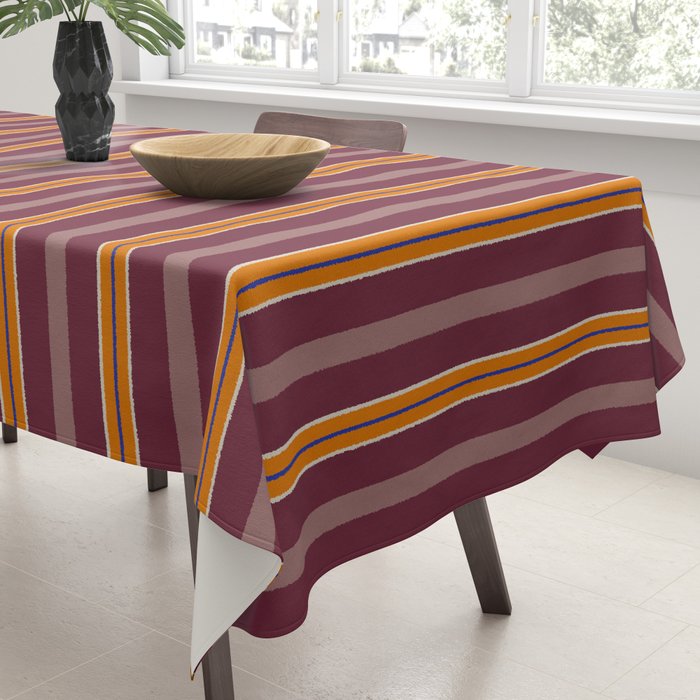 Electric Berry Tangerine Eggshell Texture Tablecloth Gallery Image 3