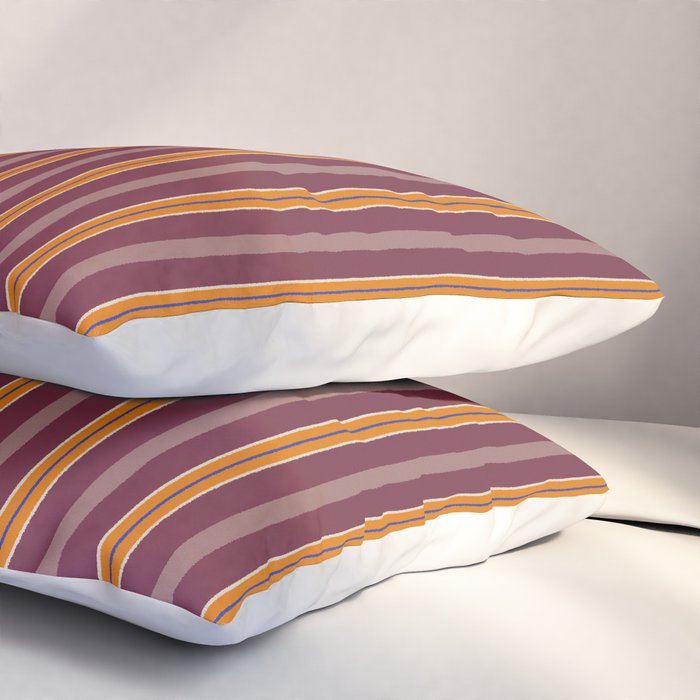 Electric Berry Tangerine Eggshell Texture Pillow Sham Gallery Image 3