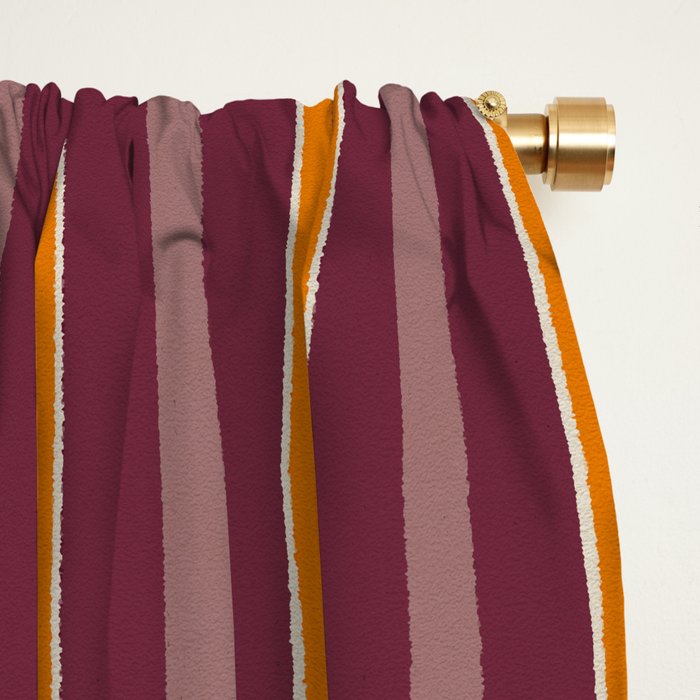 Electric Berry Tangerine Eggshell Texture Window Curtain Gallery Image 2