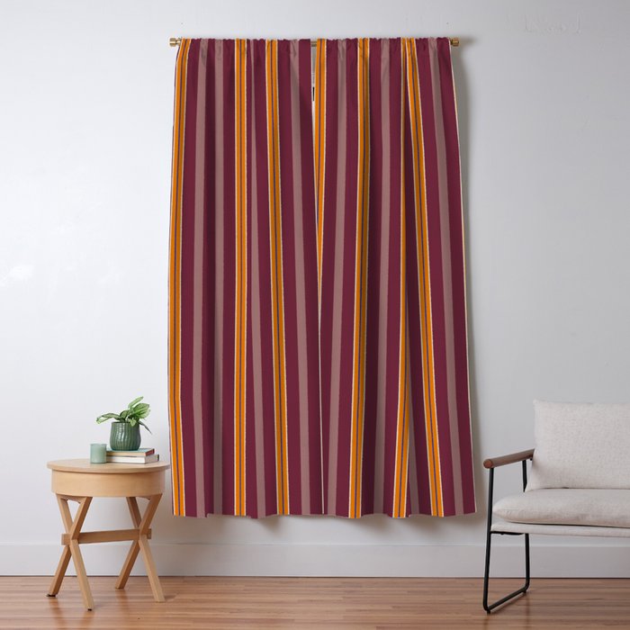 Electric Berry Tangerine Eggshell Texture Window Curtain Gallery Image 1