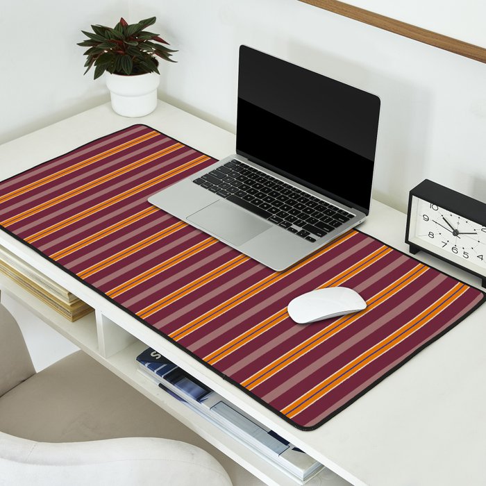 Electric Berry Tangerine Eggshell Texture Desk Mat Gallery Image 2