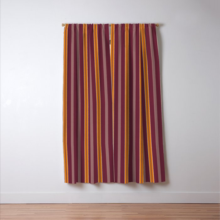 Electric Berry Tangerine Eggshell Texture Window Curtain Gallery Image 3