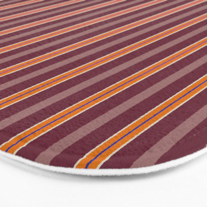 Electric Berry Tangerine Eggshell Texture Bath Mat Gallery Image 3