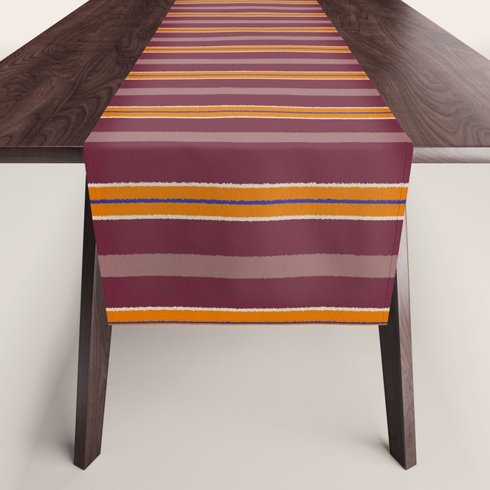Electric Berry Tangerine Eggshell Texture Table Runner Gallery Image 1