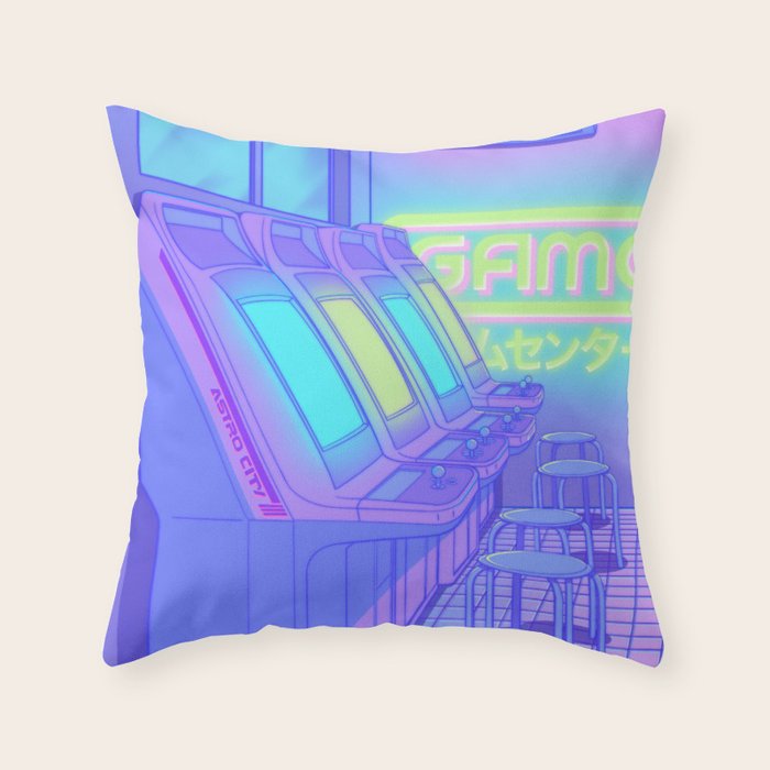 Midnight Arcade Throw Pillow Gallery Image 6