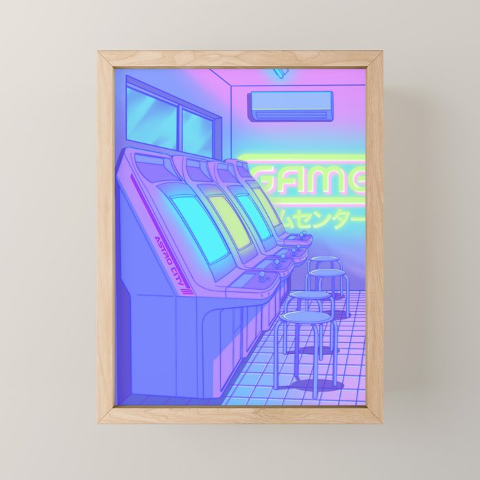 Midnight Arcade Mini Art Print Gallery Image 1