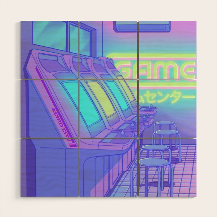 Midnight Arcade Wood Wall Art Gallery Image 1