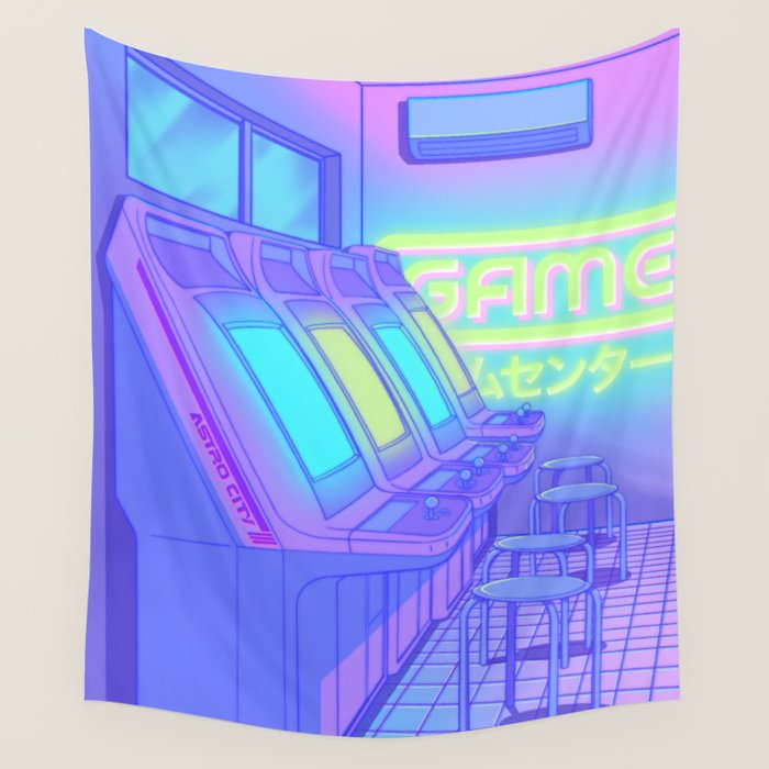 Midnight Arcade Wall Tapestry Gallery Image 4