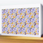 Colorful birds in garden flowers YL Wall Mural Gallery Image 2