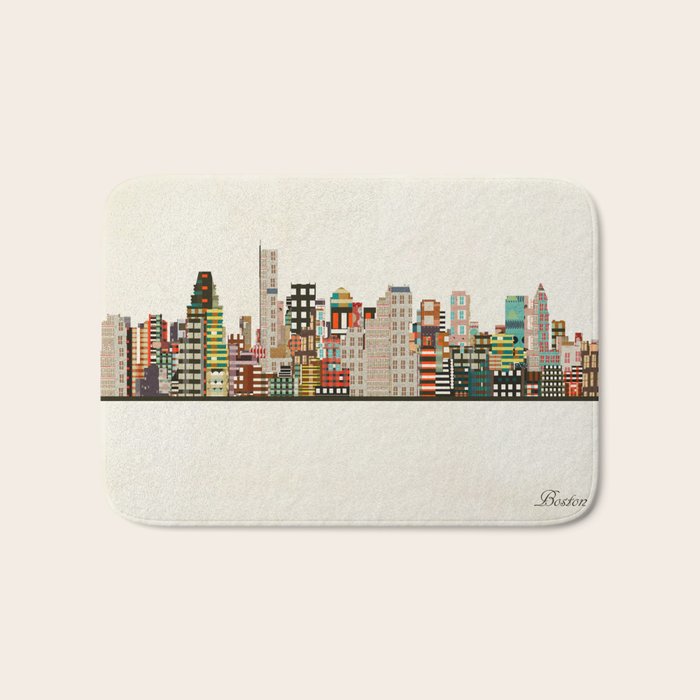 boston city skyline Bath Mat Gallery Image 1