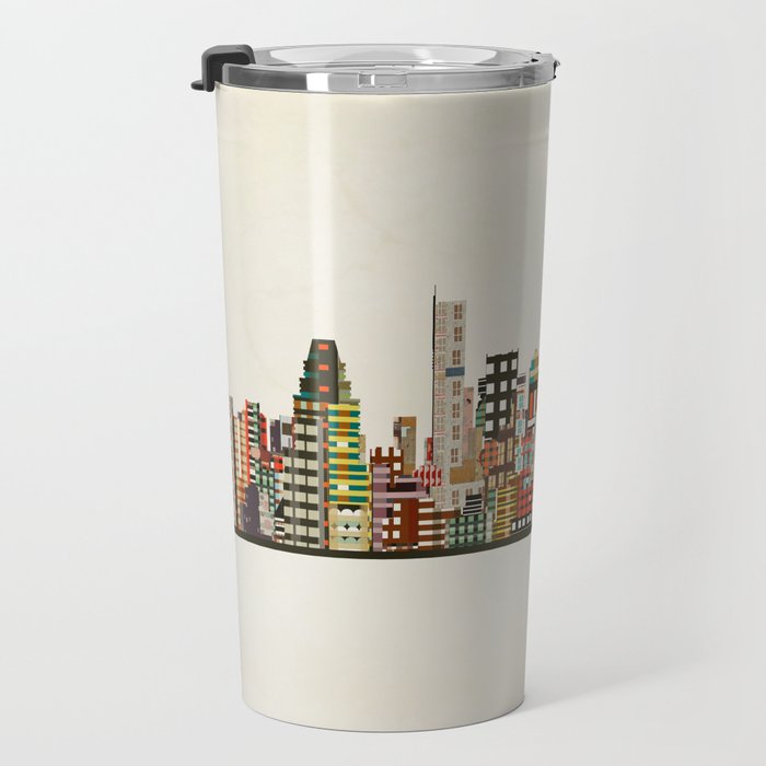 boston city skyline Travel Mug Gallery Image 3