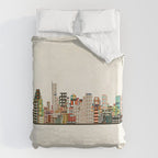 boston city skyline Duvet Cover Gallery Image 6