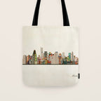 boston city skyline Tote Bag Gallery Image 1