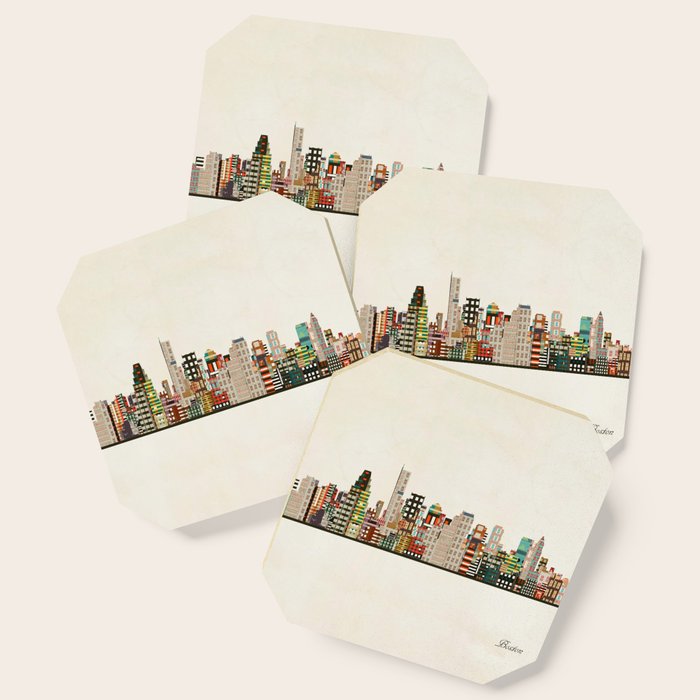 boston city skyline Coaster Gallery Image 1