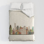 boston city skyline Comforter Gallery Image 6