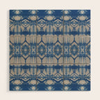 Natural Shibori Flowers Wood Wall Art Gallery Image 1