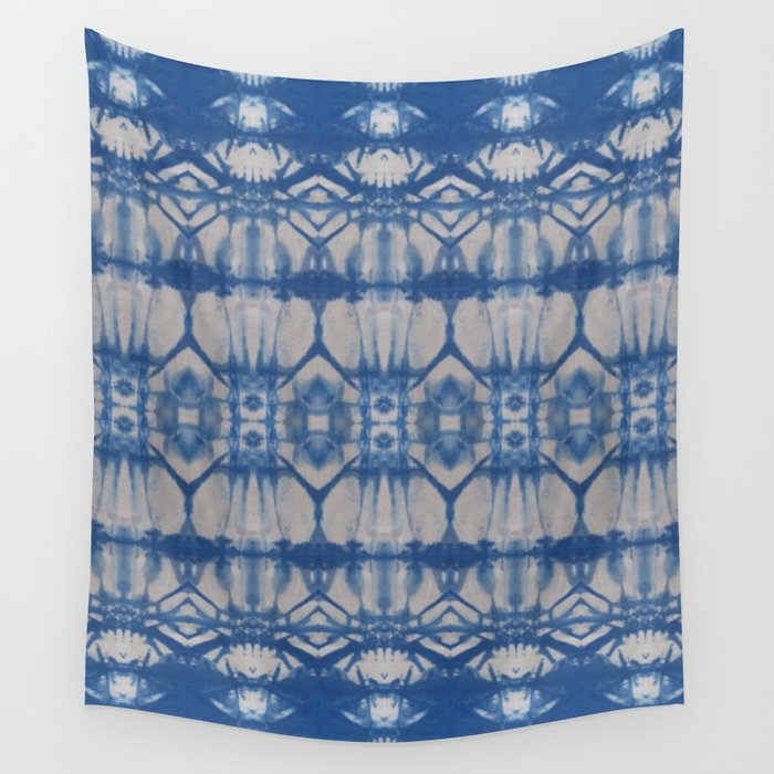 Natural Shibori Flowers Wall Tapestry Gallery Image 4