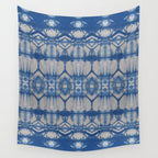 Natural Shibori Flowers Wall Tapestry Gallery Image 4