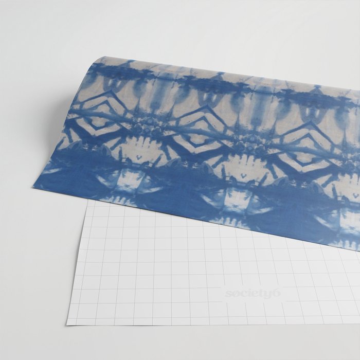 Natural Shibori Flowers Wrapping Paper Gallery Image 2
