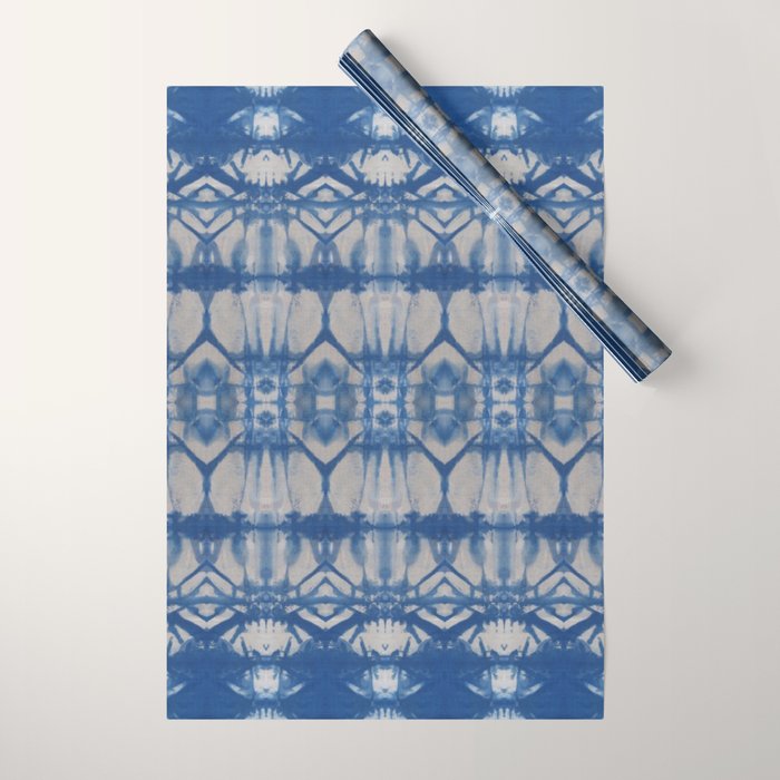 Natural Shibori Flowers Wrapping Paper Gallery Image 1