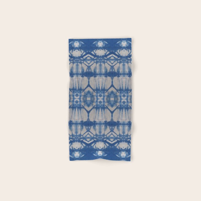 Natural Shibori Flowers Bath Towel Gallery Image 1