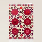Samarkand  Southwest Uzbekistan Suzani Embroidery Print Stationery Card Gallery Image 2