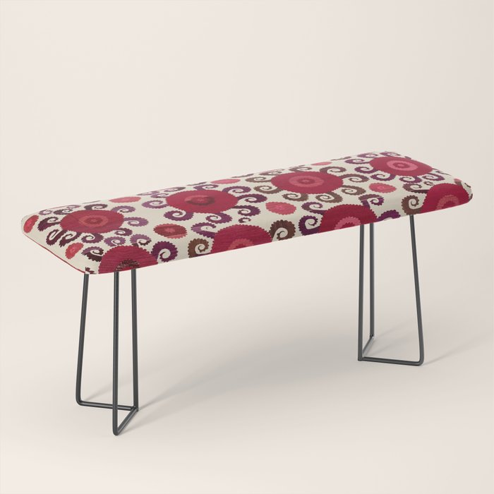 Samarkand  Southwest Uzbekistan Suzani Embroidery Print Bench Gallery Image 1