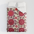 Samarkand  Southwest Uzbekistan Suzani Embroidery Print Duvet Cover Gallery Image 6