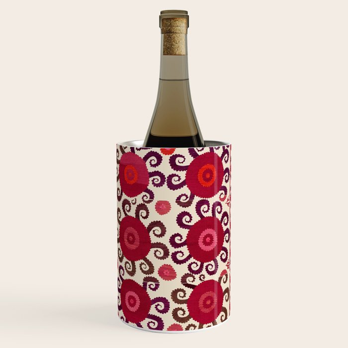 Samarkand  Southwest Uzbekistan Suzani Embroidery Print Wine Chiller Gallery Image 3