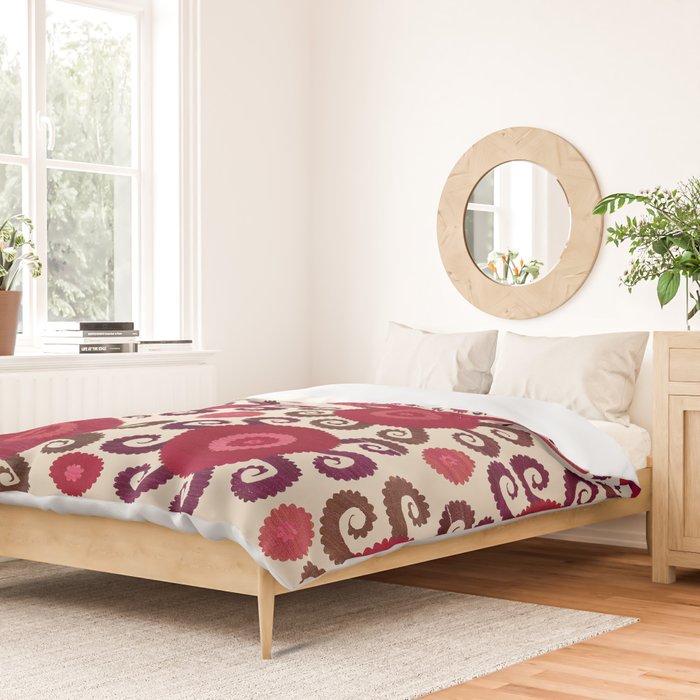 Samarkand  Southwest Uzbekistan Suzani Embroidery Print Duvet Cover Gallery Image 2