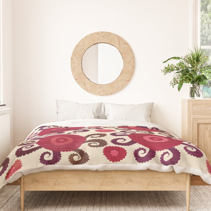 Samarkand  Southwest Uzbekistan Suzani Embroidery Print Duvet Cover Gallery Image 3