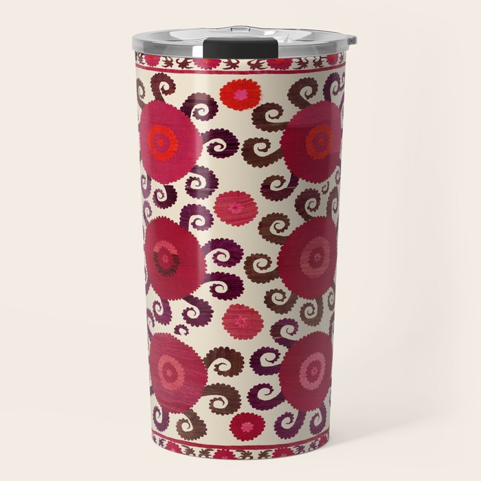 Samarkand  Southwest Uzbekistan Suzani Embroidery Print Travel Mug Gallery Image 1