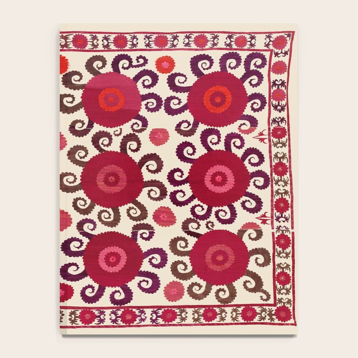 Samarkand  Southwest Uzbekistan Suzani Embroidery Print Notebook Gallery Image 4