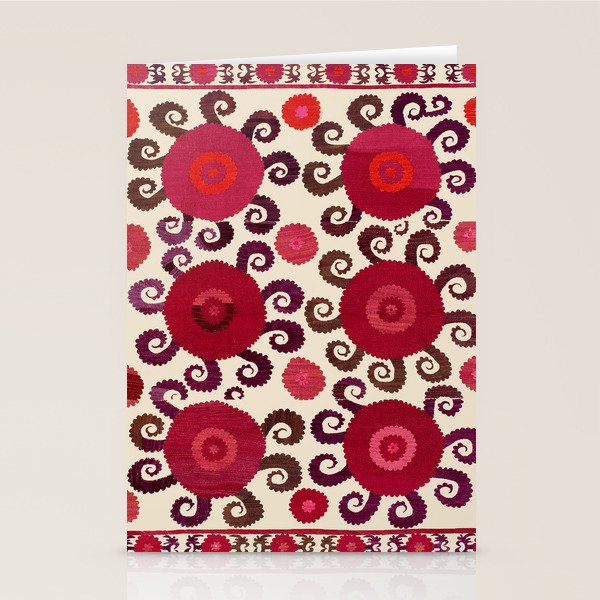 Samarkand  Southwest Uzbekistan Suzani Embroidery Print Stationery Card Gallery Image 1