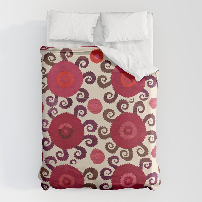 Samarkand  Southwest Uzbekistan Suzani Embroidery Print Duvet Cover Gallery Image 1