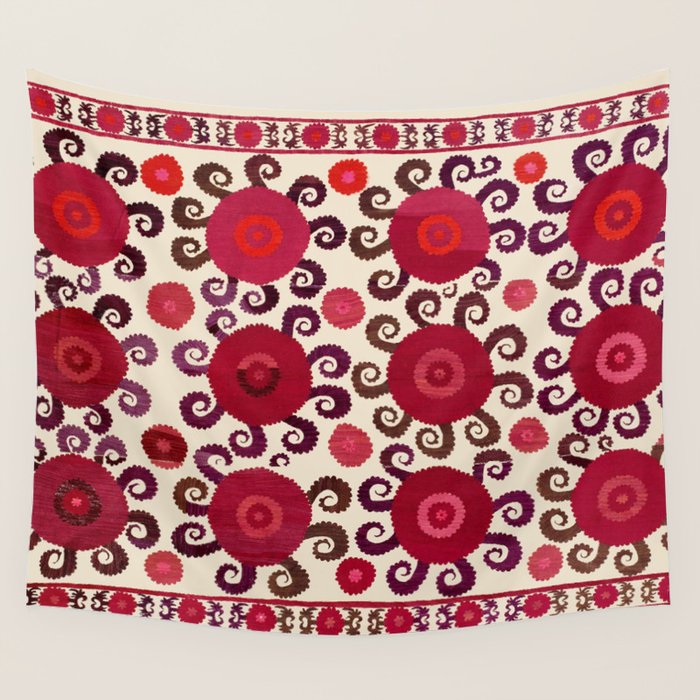 Samarkand  Southwest Uzbekistan Suzani Embroidery Print Wall Tapestry Gallery Image 4