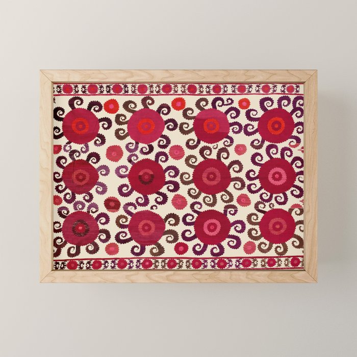 Samarkand  Southwest Uzbekistan Suzani Embroidery Print Mini Art Print Gallery Image 1