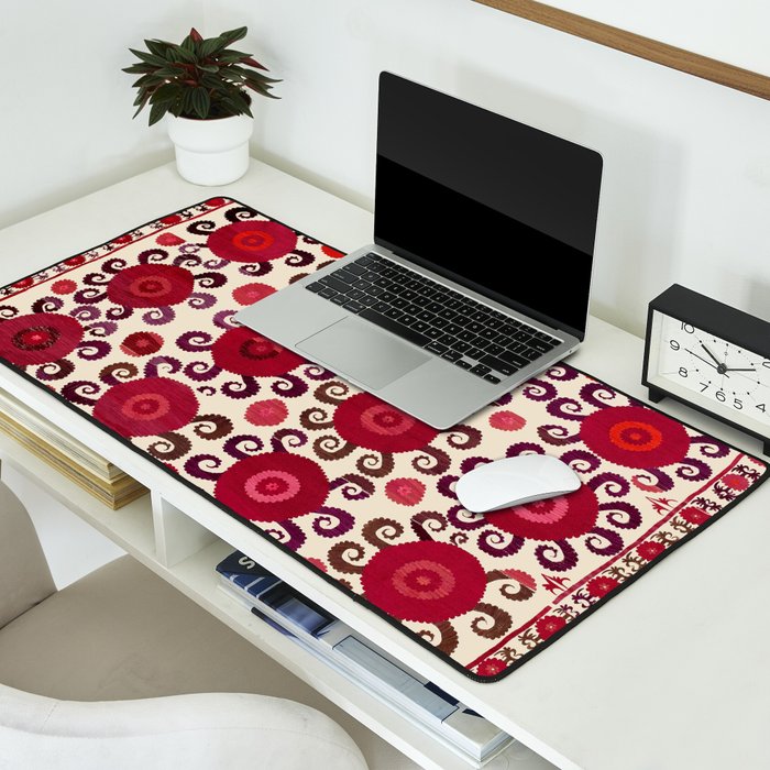 Samarkand  Southwest Uzbekistan Suzani Embroidery Print Desk Mat Gallery Image 2