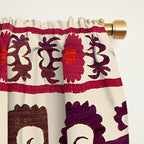 Samarkand  Southwest Uzbekistan Suzani Embroidery Print Window Curtain Gallery Image 2