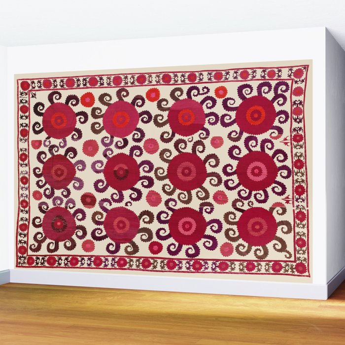 Samarkand  Southwest Uzbekistan Suzani Embroidery Print Wall Mural Gallery Image 2
