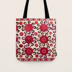 Samarkand  Southwest Uzbekistan Suzani Embroidery Print Tote Bag Gallery Image 1